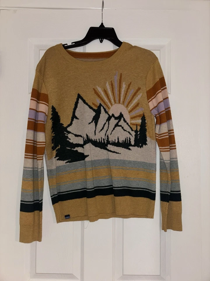 Suéter polar estampado paisaje Kavu para mujer talla L Foto 1 de 3