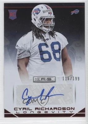 2014 Rookies & Stars Longevity Rookie Ruby Signatures Cyril Richardson Auto RC - Image 1 of 2