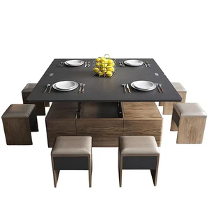 Multi Functional Foldable Coffee table/Office Desk/Dining Table With 6 Chairs - Picture 1 of 12