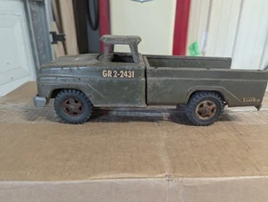 Camioneta pickup Tonka Army vintage de acero prensado GR2-2431 verde estrella militar - Imagen 1 de 9