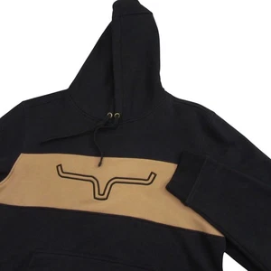 Kimes Ranch Mens Pullover Hoodie L Black Hooded Cotton Polyester Pocket - Picture 1 of 9