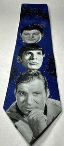 Vintage 1993 Ralph Marlin-Star Trek-Kirk-Spock-McCoy-Mens Necktie Tie-56" - Picture 1 of 5
