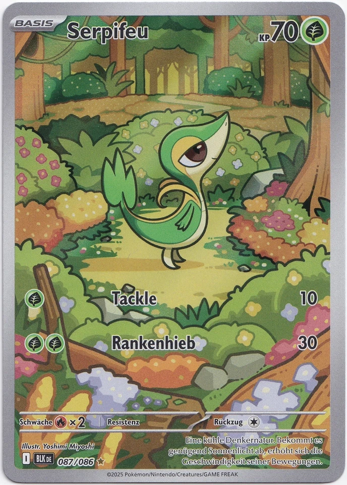 Pokémon Serpifeu Illustration Rare Schwarze 087/086 NM Deutsch - Bild 1 von 1