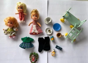 Liddle Kiddles Locket, Hasbro, Mattel Storykins Cinderella Goldilocks 1965 -1967 - Picture 1 of 10