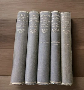 1855 Records, Colony Of New Plymouth 1633-1692 | Laws Judicial Acts Court Orders - Bild 1 von 24