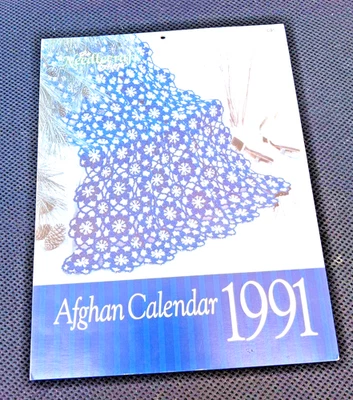 VTG 1991 Needlecraft Shop Afghan Calendar 12 Patterns to Crochet W/ Stitch Guide - Image 1 of 4