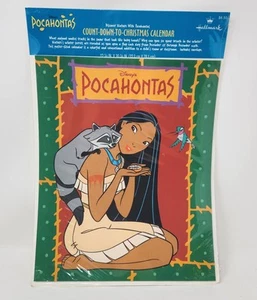 Vtg Disney Pocahontas Count Down To Christmas Calendar Hallmark Advent - Picture 1 of 6