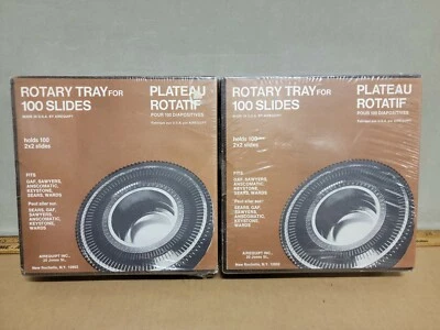 Airequipt Rotary Tray For 100 Slides Made In USA New Factory Sealed set of 2 - Image 1 of 4