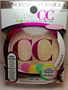 Physicians Formula Super CC Color-Correction + Care Pressed Powder, Light #6215