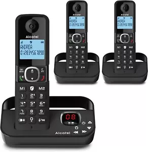 Alcatel F860 Voice Trio Cordless Answering Machine Call Block Landline Phones - Picture 1 of 6