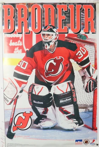 Martin Brodeur New Jersey Devils rare vintage Poster 22.50" X 35" NOS (B520) Cover