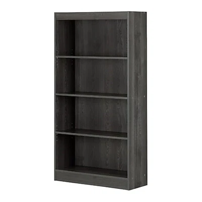 South Shore Axess 4-Shelf Bookcase Gray Gray Oak - Image 1 of 3