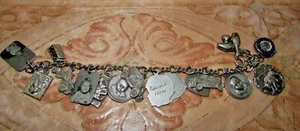VTG MIDCENTURY STERLING SILVER CHARM BRACELET 57 GRAMS GERBER ANTIQUE CARS - Picture 1 of 6