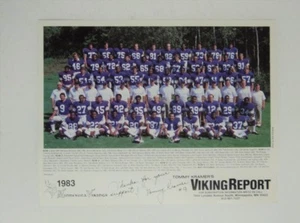 1983 Minnesota Vikings Team Photo Kramer HANDSIGNIERT -  - Bild 1 von 1
