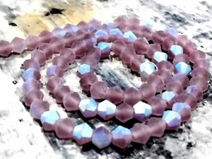 Estilo de cristal austriaco, vidrio facetado, grado AA, bicono, 4x4 mm, rosa antigua, 87 piezas - Imagen 1 de 3