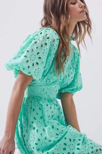DECJUBA Claudia Broderie Midi Dress Size 14 RRP $199.95 #6120 - Picture 1 of 10