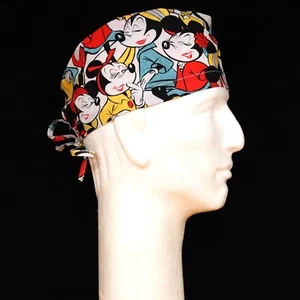 Colorful Vintage Minnie Mouse Face Theme Scrub Hat - Picture 1 of 1