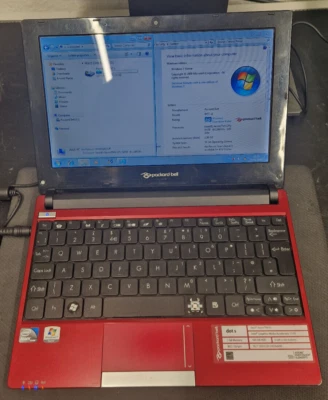 Packard Bell dot s Atom N450 1gb 160gb, charger laptop missing Alt Gr Key Tested - Image 1 of 4