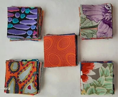 2.5 inch Mini Charm Packs- 50 2.5" Squares, Kaffe Fassett Mini Charm Pack Cotton - Image 1 of 3