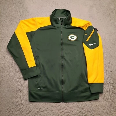 Chaqueta Nike Green Bay Packers Para Hombre Grande Cremallera Completa En Campo Dri Fit NFL Fútbol Foto 1 de 4