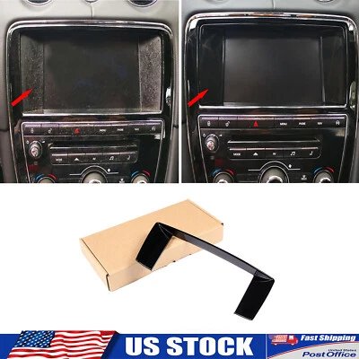 Piano Gloss Black Center Console Display Frame Trim Cover Fits Jaguar XJ 2010-16 - Image 1 of 4