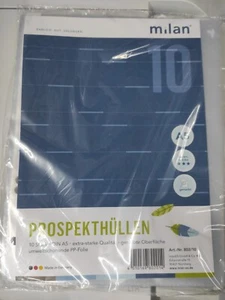 milan  Prospekthüllen Din A5 10er genarbte Oberfläche extra starke Qualität - Bild 1 von 1
