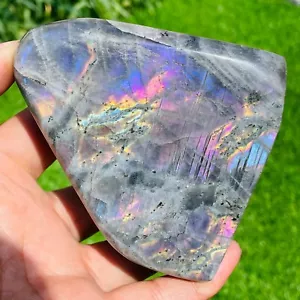 472g Natural Purple Gorgeous Labradorite Quartz Crystal Display Specimen Healing - Picture 1 of 12