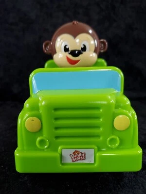 Bright Starts Kid's II Rare Monkey Push 'n Go Vehicle (Car Sounds/Music/Talking) - Image 1 of 4
