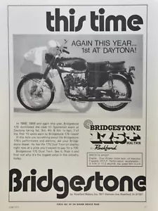 1970 Bridgestone Dual Twin 175 Stampa moto originale annuncio - Foto 1 di 1