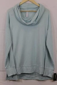 TOP MUJER IDEOLOGÍA CUELLO CAPUCHA AZUL XL NUEVO CON ETIQUETAS $45 - Imagen 1 de 4