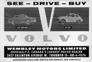 1960 Volvo PV-544 & 122S Amazon "See Drive Buy" Original Ad - Picture 1 of 1