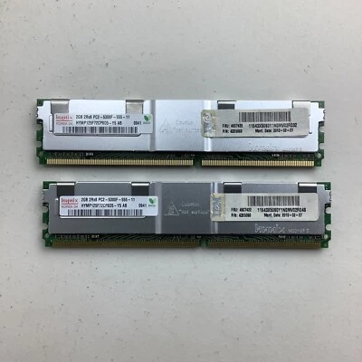 2x IBM 43X5060 Compatible 2GB DDR2 PC2-5300F 667MHz FBDIMM Server Memory RAM - Image 1 of 4