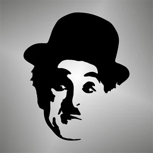 adesivo prespaziato Charlie Chaplin pre-spaced sticker autocollant aufkleber - Imagen 1 de 1
