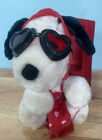 Snoopy Plush 7" 1956 Red Baron Flying Ace Scarf Heart Goggles Dog House