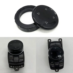 1X Car Multi Media Knob Cover Trim Glossy Black for BMW 1 3 5 Series F20 F30 F10 - Foto 1 di 13