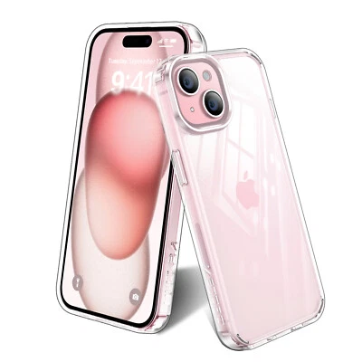 For iPhone 15 Pro Max/ 15 Plus/ 15 Pro/ 15 Case Shockproof Clear Slim Hard Cover - Image 1 of 4