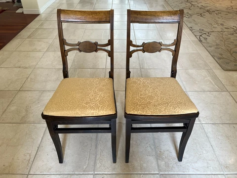 2 Vintage Wooden "Solid Kumfort" Folding Chairs by Louis Rastetter & Sons USA Cover