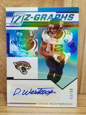 2020 Zenith DEDE WESTBROOK Z-Graphs Autograph Card Jacksonville Jaguars SP /50 - Image 1 of 2