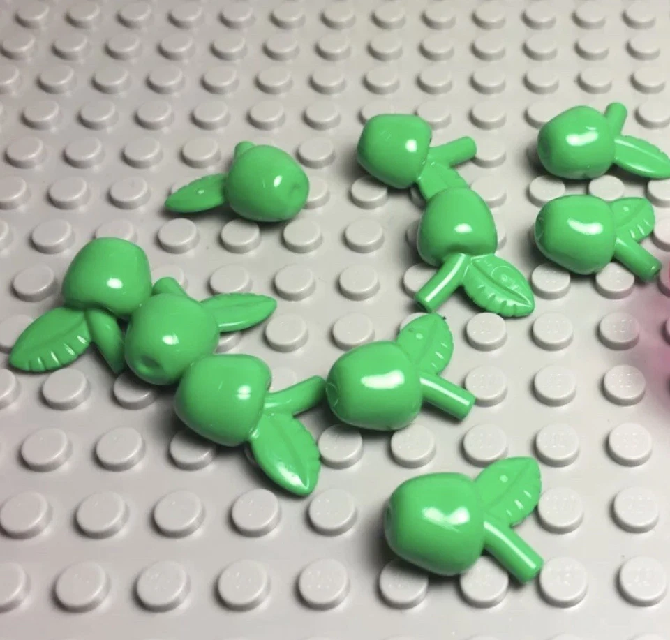 Lego 10 Piezas Verde Brillante Manzana/Ciudad/Amigos Mini Figuras Alimentos Piezas de Juego Foto 1 de 1