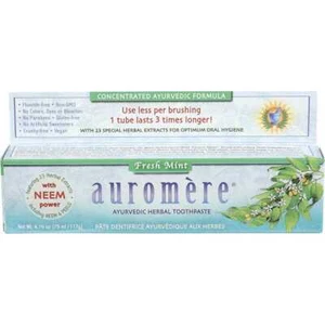 Auromere Toothpaste Ayurvedic Fresh Mint Fluoride Free 117g (Pack of 6) - Picture 1 of 4