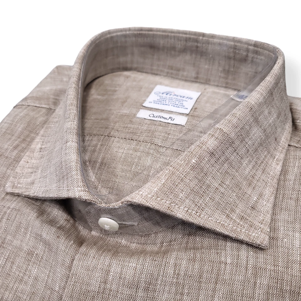 Camicia UOMO in puro lino tinta unita CORDA "MIRCAM" 41 - 45 - Immagine 1 di 1