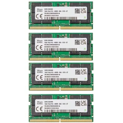 SK Hynix 64GB (4X 16GB) DDR5 4800MHz PC5-38400 262-Pins Laptop SODIMM Memory Ram - Image 1 of 4