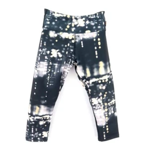 KOS USA Capri Leggings Womens Size S Black Multicolor Graphic Print Poly Blend - Picture 1 of 6