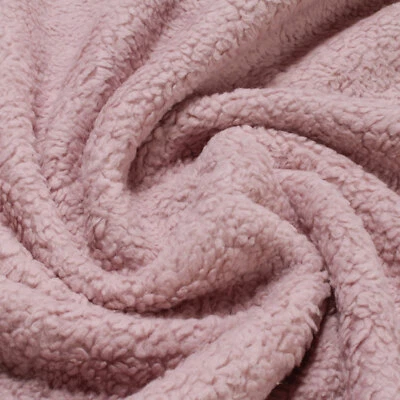 Stoff Baumwolle Plüsch Teddy rosa Webpelz weich flauschig - Bild 1 von 2