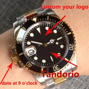 40mm Bliger 9 o'clock Crown Left-Handed NH35A Movement Automatic Mens Watch Date - Picture 1 of 20