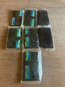 Sierra Blank Wall Cover Plate Brown Ribbed Lot 7 Vtg Plastic Bakelite NOS USA - Picture 1 of 24