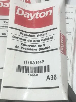 Dayton Premium V-Belt 6A144P (A36) longitud exterior 38" GHA-70 Foto 1 de 2