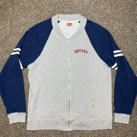 Homage Mens Cleveland Indians Full Zip Bomber Jacket XL Gladiators Wahoo Cover