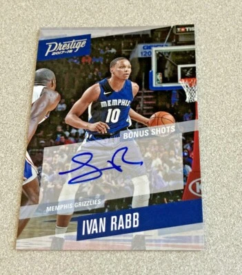 2017-18 Panini Prestige Bonus Shots Auto #63 Ivan Rabb Grizzlies - Image 1 of 2