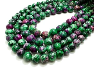 Green Red Jasper Smooth Polished Round 8mm 10mm Gemstone Beads - RN199B - Picture 1 of 4